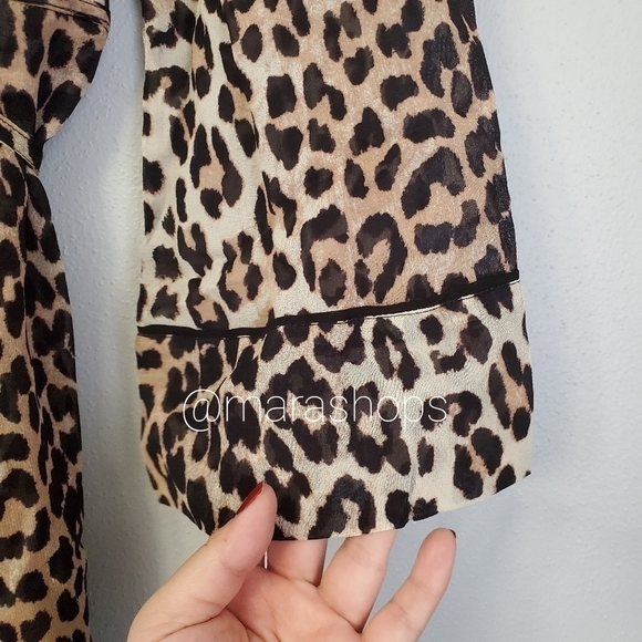 GANNI Asymmetric leopard-print georgette midi wrap dress - Picture 4 of 7